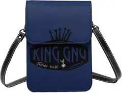 King Gnu キングヌー スマホポーチ本革 ショルダーバッグ ブルー