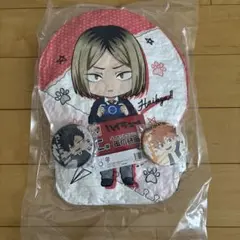 ハイキュー　グッスマくじ　C賞　クッション　孤爪研磨　G賞　缶バッジ　3点セット