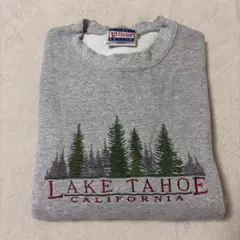 Hanes スウェット スーベニア LAKE TAHOE グレー 古着