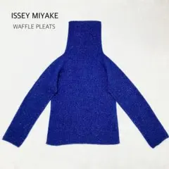 極美品✨イッセイミヤケ プリーツ ワッフル T. ネオンピンク 半袖