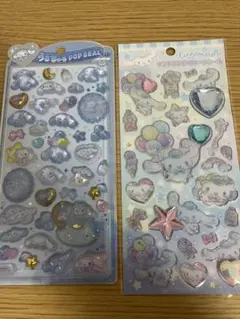 【新品】シナモロール うるちゅるポップシール　キラキララインストーン　2枚