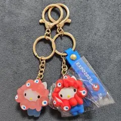 ミャクミャク　キティ　なりきり立体キーホルダー