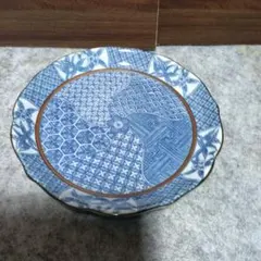 和風模様 波型皿 5枚セット