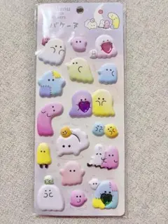 オバケーヌ マシュマロシール もっちりシール もちもちシール ラインストーン付き