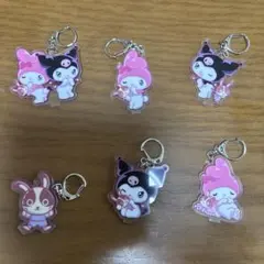 マイメロディ クロミ アクリルキーホルダー 6個セット　ノベルティ