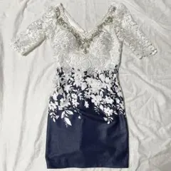 ローブドフルール　glossy ミニドレス　レースドレス　Sサイズ