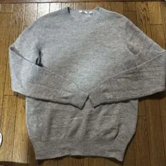 ユニクロ　メンズ　ニット　L グレー