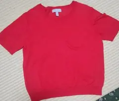 H&M ファインニットトップス　レッド