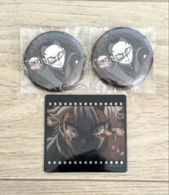 【鬼滅の刃】ufortable DININGくじ　缶バッジ/カード　実弥/玄弥