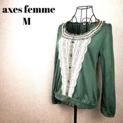 レース切替 ブラウス 森ガール フェアリーコア ナチュラル axes femmeのサムネイル