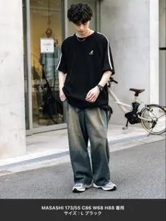 KANGOL　ワンポイントTシャツ（ブラック）