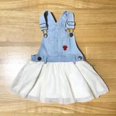 fujifuta 80 ミニーちゃんデニムワンピース 80cm