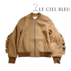 11T306☆ LE CIEL BLEU ラッフルスリーブウールブルゾン 完売品のサムネイル