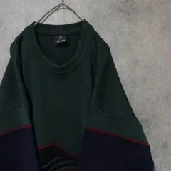 90s vintage 柄ニット　セーター　メンズ XL 古着　個性派　Y3