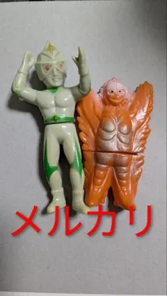 ワ*チ様 ミラーマン　キティファイヤー　アイアン　ソフビ3体　　レトロ　希少品 ワ*チ様 ミラーマン キティファイヤー アイアン ソフビ3体 レトロ 希少