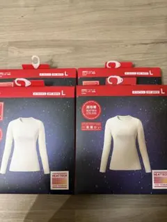 ユニクロ 超極暖ヒートテッククルーネックT 4点