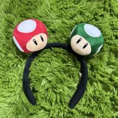 マリオ キノコカチューシャ 赤と緑