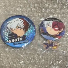 僕のヒーローアカデミア ヒロアカ チャーム付き 缶バッジ 轟焦凍　セット