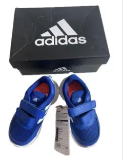 adidas アディダス 新品 14cm 子供用スニーカー ブルー×ホワイト