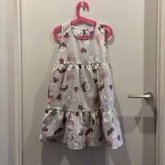 【美品】ディズニー ミッキー/ミニー ワンピース キッズ110