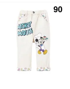 ディズニー シェフミッキー パンツ 90 しまむら リトシー ズボン littc