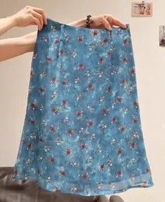 ❋ 新品 タグ付 MAGALI マガリ 麻 ギンガム ロングスカート リネン MAGALI マガリ ギンガムリネンサスペンダースカート #ブラックx