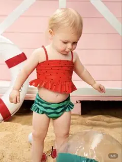 スイカ柄ベビー水着セット　18-24M SHEIN
