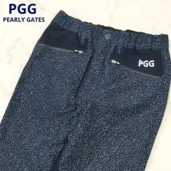PGG　ゴルフ　ロングパンツ　ウエストゴム　総柄　デザイン切替　ストレッチ　00のサムネイル