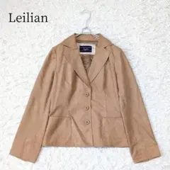 レリアン スエード調テーラードジャケット【11号】ベージュ 日本製 春秋冬 通勤
