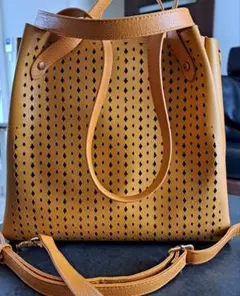 ※訳あり　マスタード　ショルダーバッグ　トートバッグ