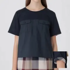 【新品】ブルーレーベルクレストブリッジ　ブラウス　バーバリー　38M　紺　612