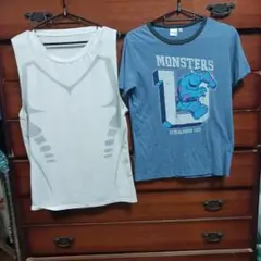 モンスターズ・ユニバーシティ Tシャツセットサイズ大人不明からXXL ２枚
