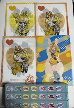 初音ミク RODY 鏡音リン 鏡音レン クリアファイル A3ポスター 7点セット