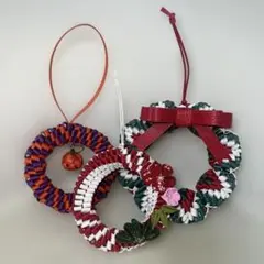 【ハンドメイド】クラフトバンド ミニリース 3点セット