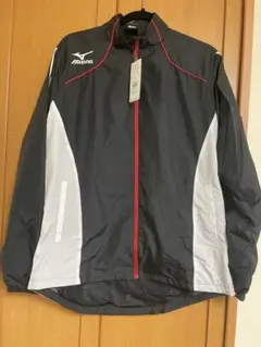 Mizuno ナイロンジャケット L グレー/ホワイト/レッド