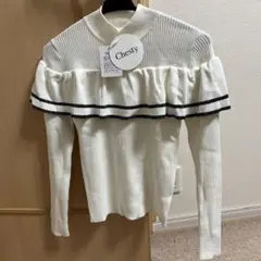 ラストSALE❗️タグ付き新品　チェスティ　chesty ホワイト　ニットのサムネイル