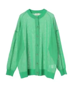 earth music&ecology グリーン長袖カーディガン