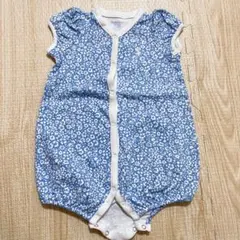 ラルフローレン＊花柄ロンパース＊70＊水色