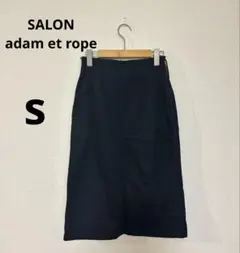 SALON adam et rope ロング デニム タイトスカート 黒のサムネイル