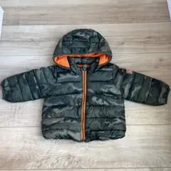 GAP迷彩柄フード付き中綿コート12-18M