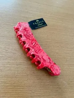 France Luxe バナナクリップ レッドマーブル【未使用】のサムネイル