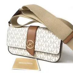 【新品】マイケルコース✨ショルダーバッグ ホワイト 白 MK ボディバッグ