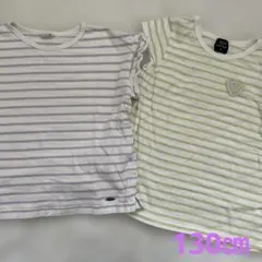 【新品＆美品】プティマイン　半袖Ｔシャツ　２枚セット　130㎝