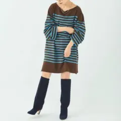 plage別注 ルミノア SP BDR LONG チュニック 茶のサムネイル