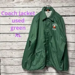 【コーチジャケット】【Dunbrooke】古着　グリーン　刺繍　アメリカ製