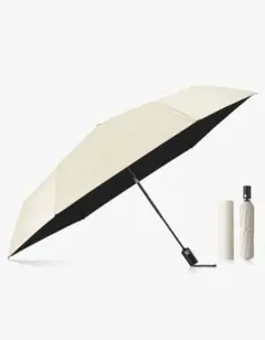 新品未使用 100cm UVカット 日傘 折りたたみ レディース ベージュ