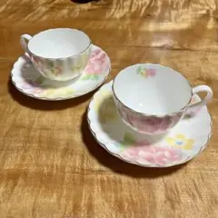 極美品｜NIKKO ニッコー ファインボーンチャイナ カップ＆ソーサー 2客