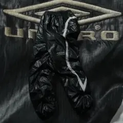 シ*」様 00s old UMBRO 中綿ナイロンパンツ バギー ブラック×グレ