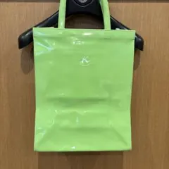 セール　Kitamura 横浜 トートバッグ エナメル ライトグリーンのサムネイル