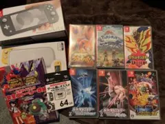 Nintendo Switch本体➕ポケモンソフト6種➕ガイドブック➕SDカード